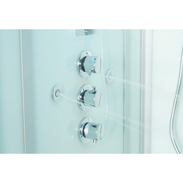Maya Bath White Platinum Lucca Steam Shower - Right (204)