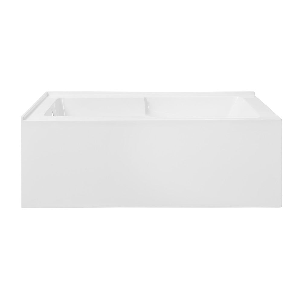 Claire 60&quot; x 32&quot; Left-Hand Drain Drain Alcove Bath Tub with Corner Apron