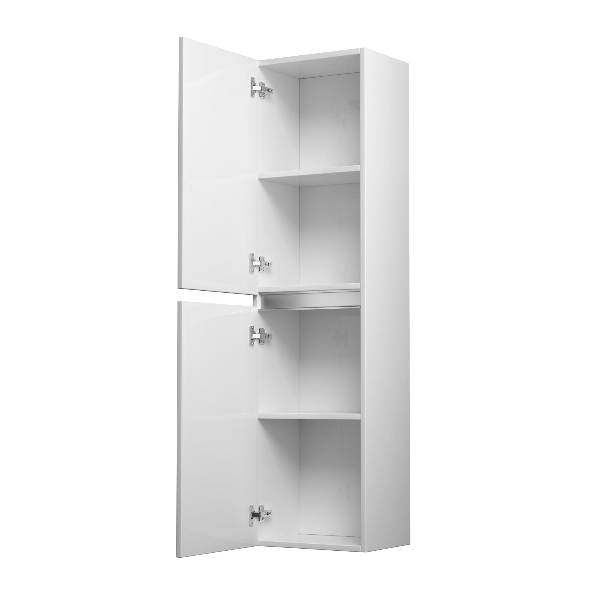 Annecy 16&quot; W x 59&quot; H Wall Mounted Bathroom Cabinet Glossy Finish - HomeBeyond