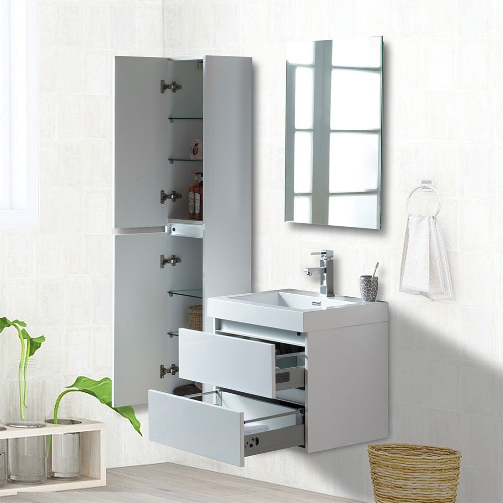 Annecy 24&quot; Single Sink Wall-Mounted Bathroom Vanity Set - HomeBeyond