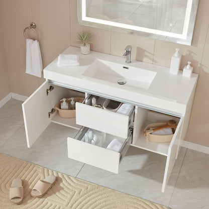 Annecy 48&quot; Single Sink Wall-Mounted Bathroom Vanity Set | - HomeBeyond