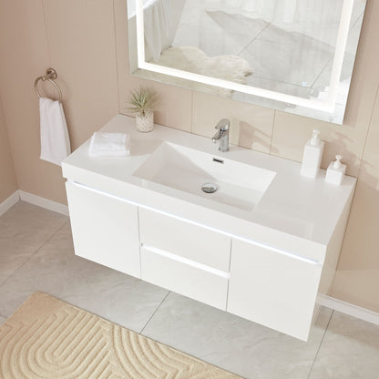 Annecy 48&quot; Single Sink Wall-Mounted Bathroom Vanity Set | - HomeBeyond