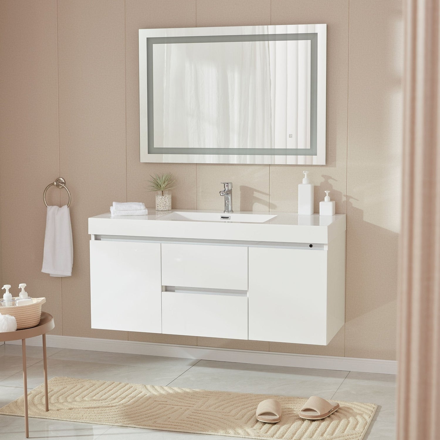 Annecy 48&quot; Single Sink Wall-Mounted Bathroom Vanity Set | - HomeBeyond