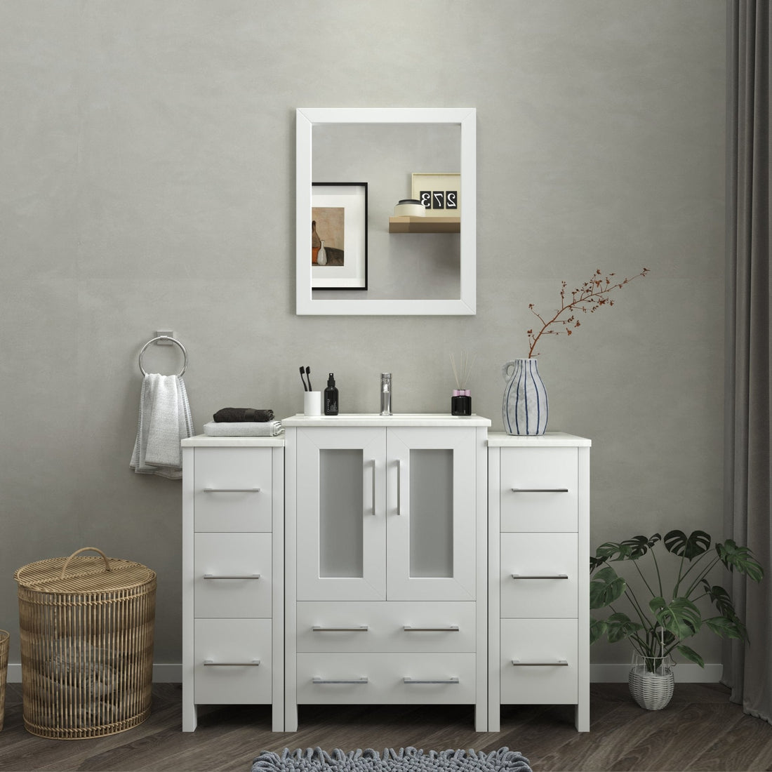 Brescia 48&quot; Single Sink Modern Bathroom Vanity Combo Set - HomeBeyond