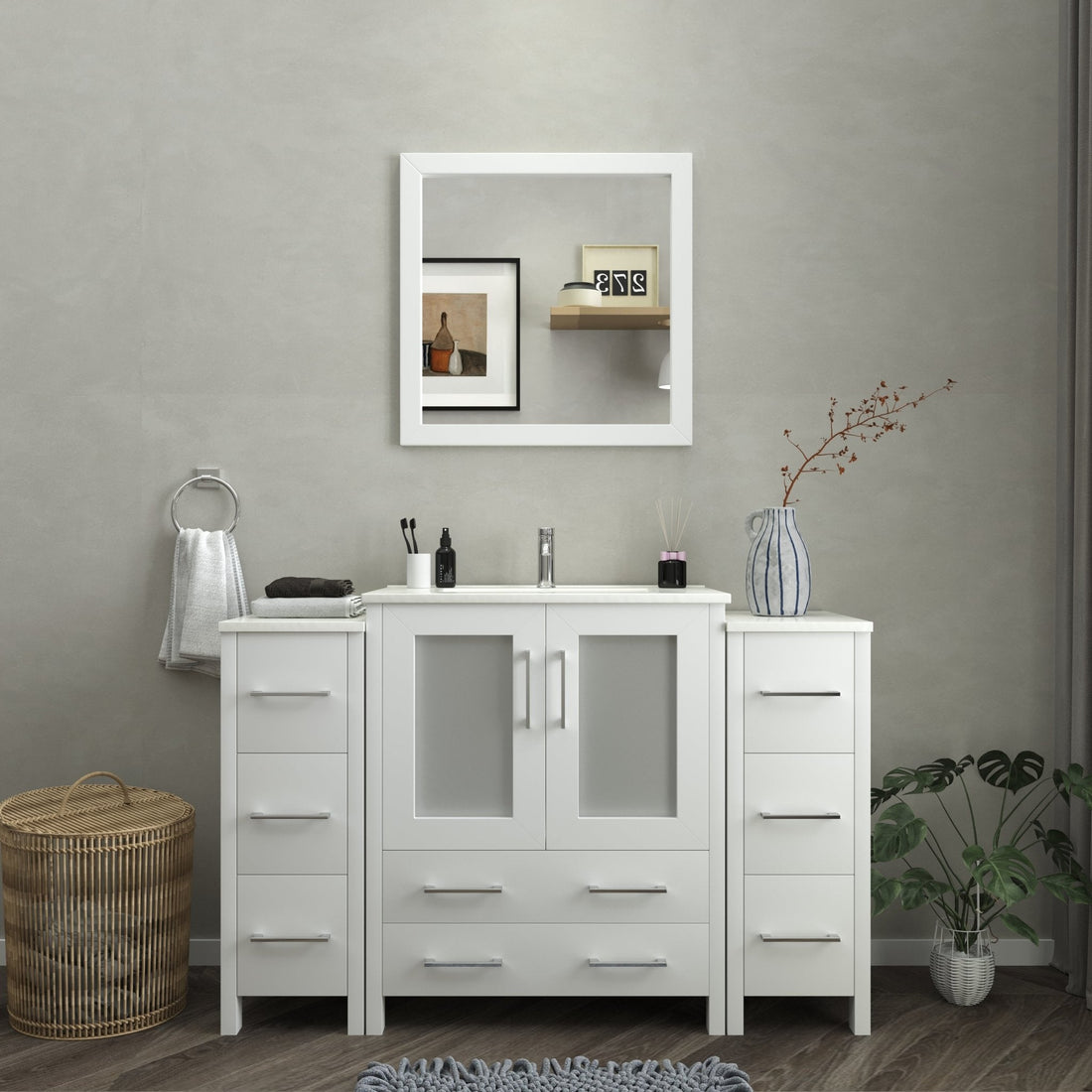 Brescia 54" Single Sink Bathroom Vanity Combo Set - HomeBeyond