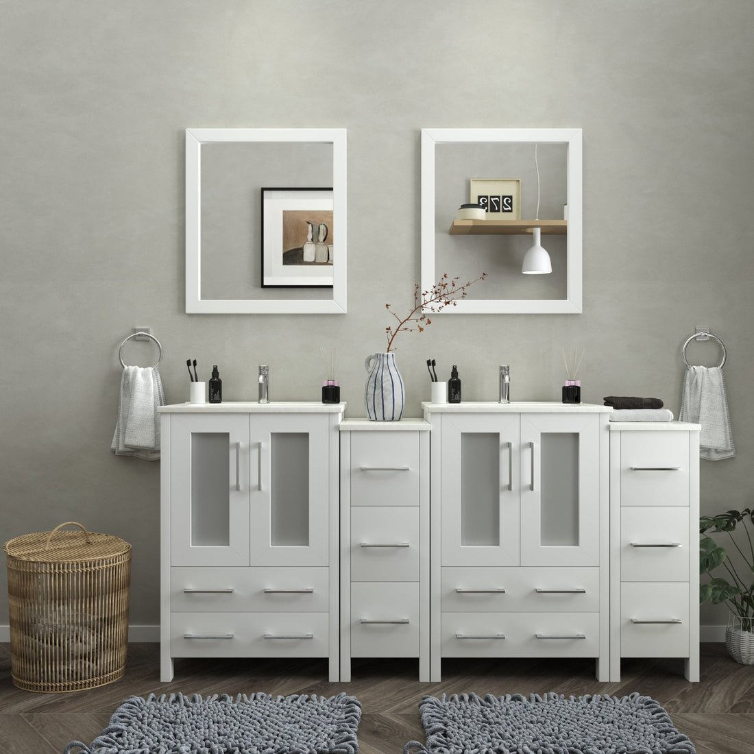 Brescia 72&quot; Double Sink Bathroom Vanity Combo Set - HomeBeyond