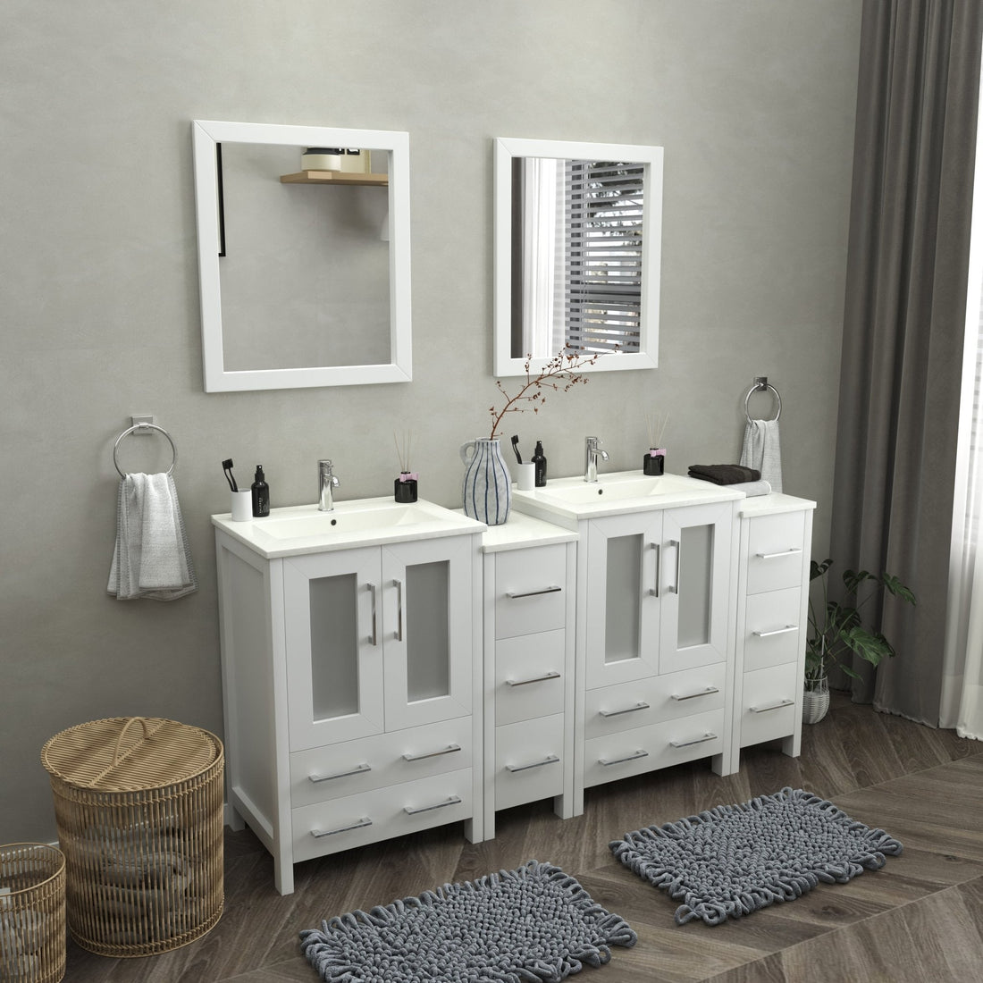 Brescia 72&quot; Double Sink Bathroom Vanity Combo Set - HomeBeyond