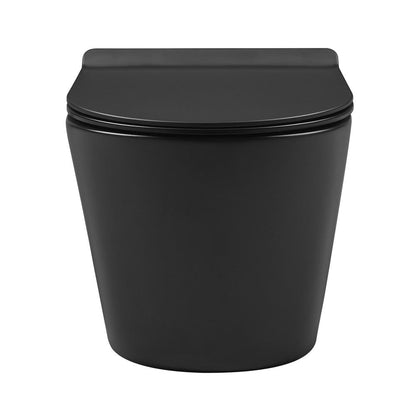 Calice Wall-Hung Round Toilet Bowl in Matte Black Toilet Matte Black