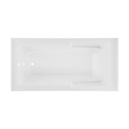 Voltaire 72&quot; x 36&quot; Left-Hand Drain Alcove Bathtub with Apron and Armrest Drain Alcove Bathtub Apron and Armrest