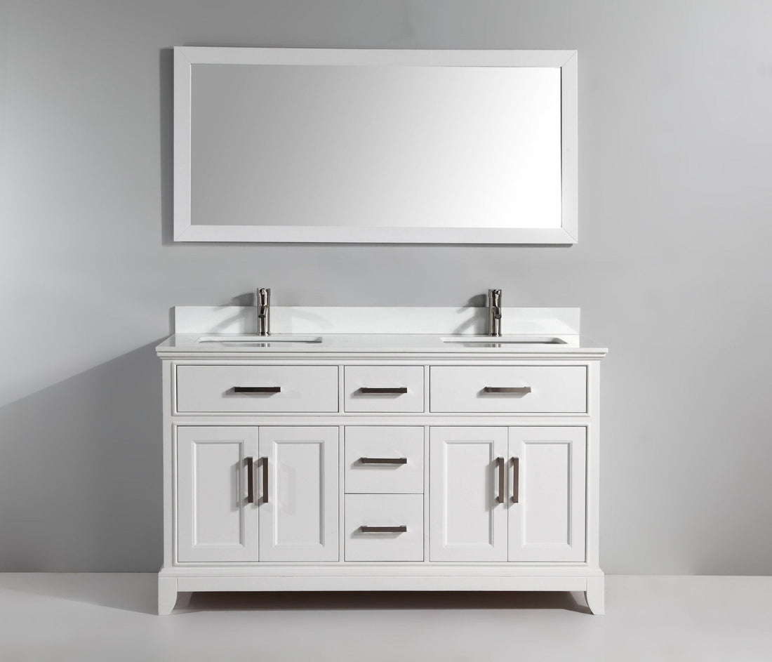 Genoa 60&quot; Double Sink Bathroom Vanity Set - HomeBeyond