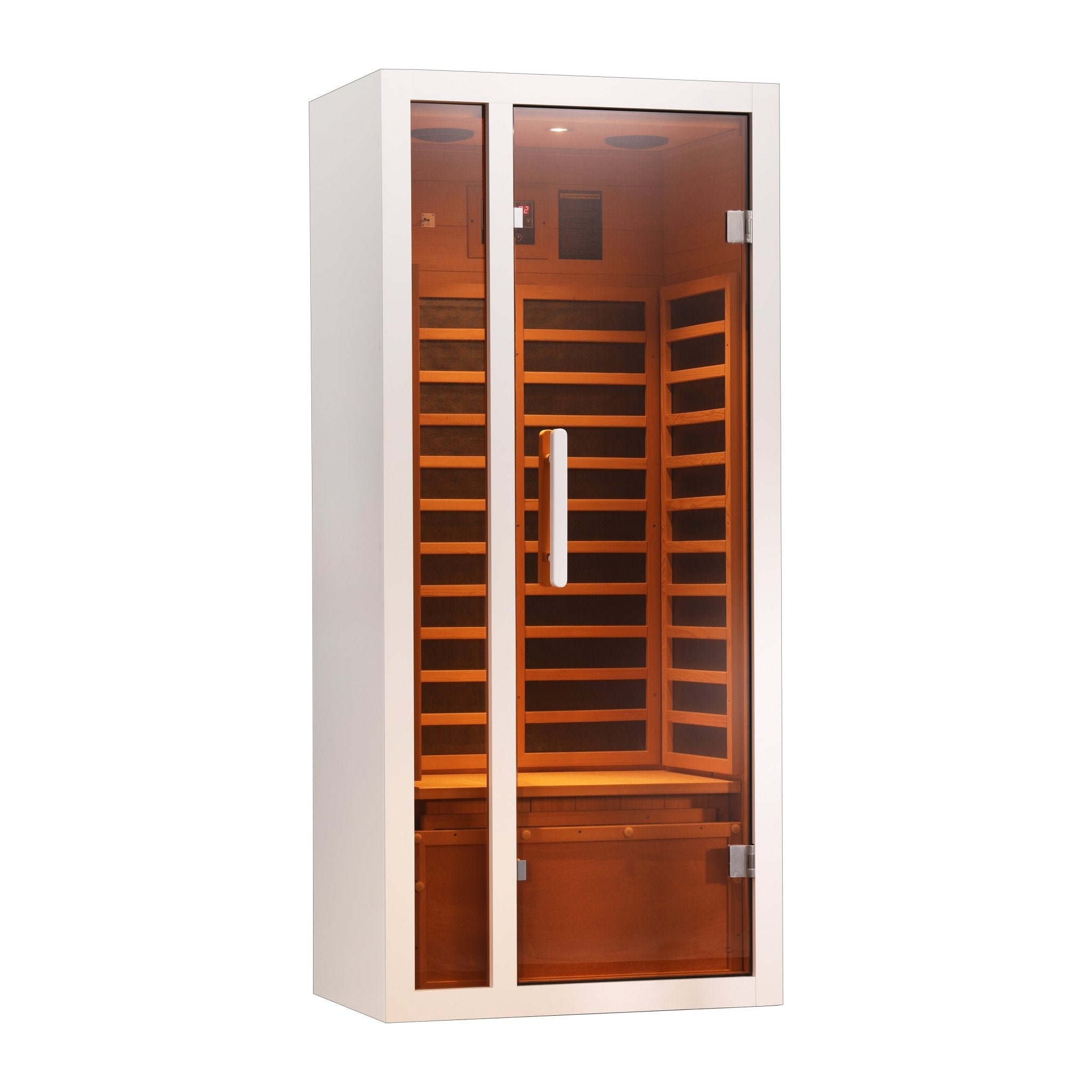 Hongyuan Saunas Single Person or Two Person EXTENDABLE Indoor FAR Infrared Heating Sauna Bluetooth Compatible - HomeBeyond