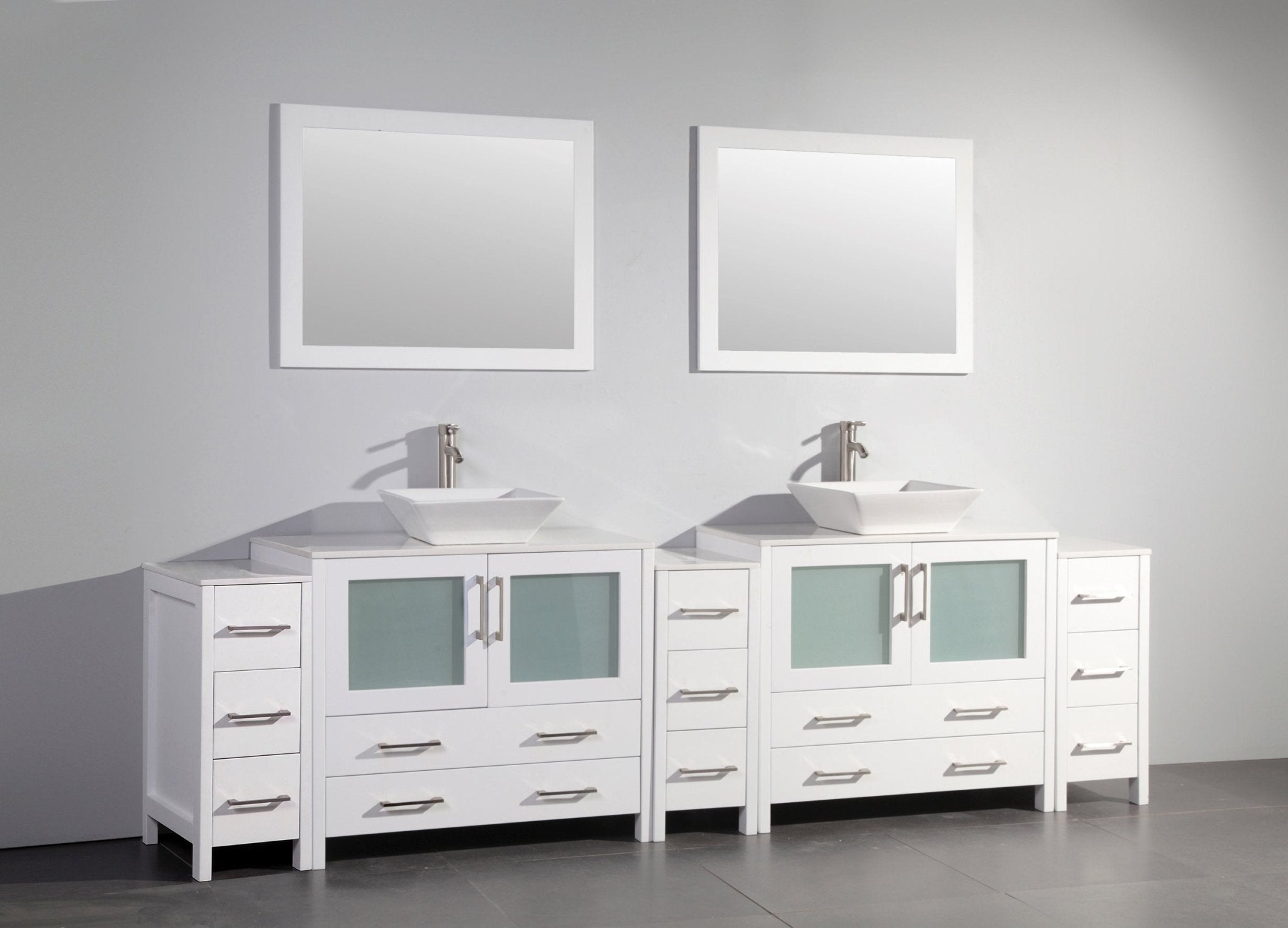 Ravenna 108&quot; Double Sink Bathroom Vanity Combo Set - HomeBeyond