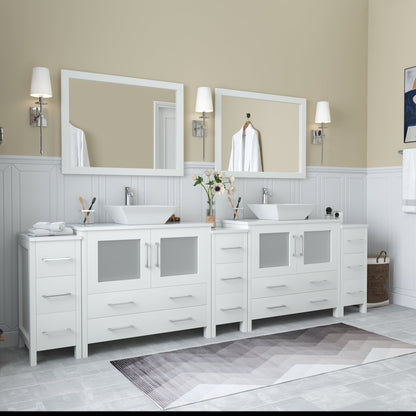 Ravenna 108&quot; Double Sink Bathroom Vanity Combo Set - HomeBeyond