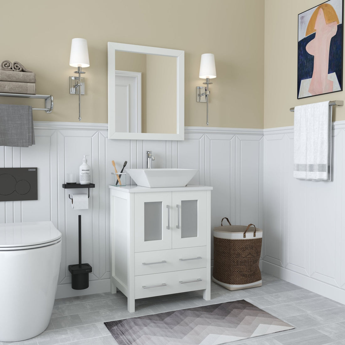 Ravenna 24&quot; Single Sink Bathroom Vanity Combo Set - HomeBeyond