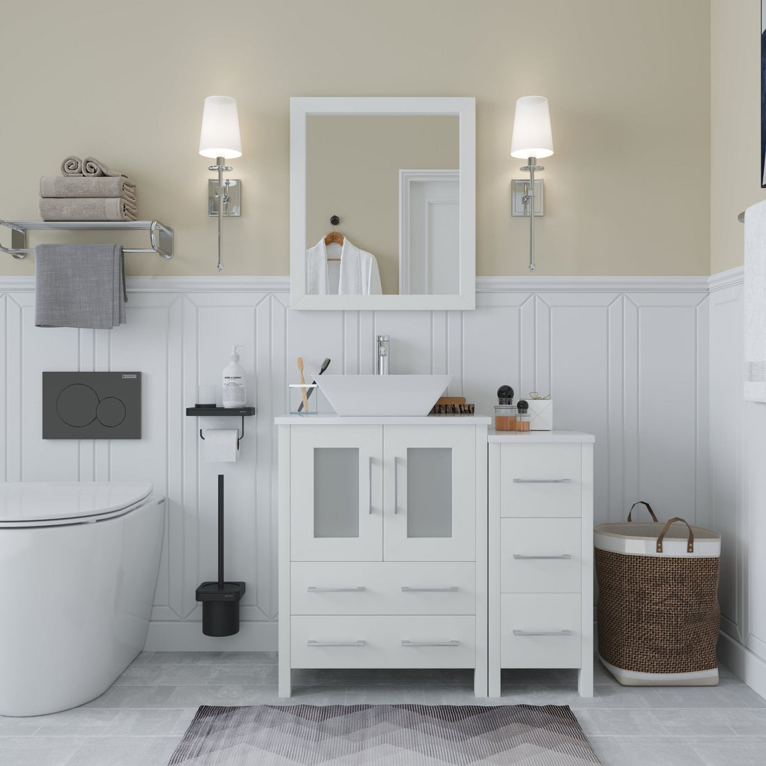 Ravenna 36&quot; Single Sink Bathroom Vanity Combo Set - HomeBeyond