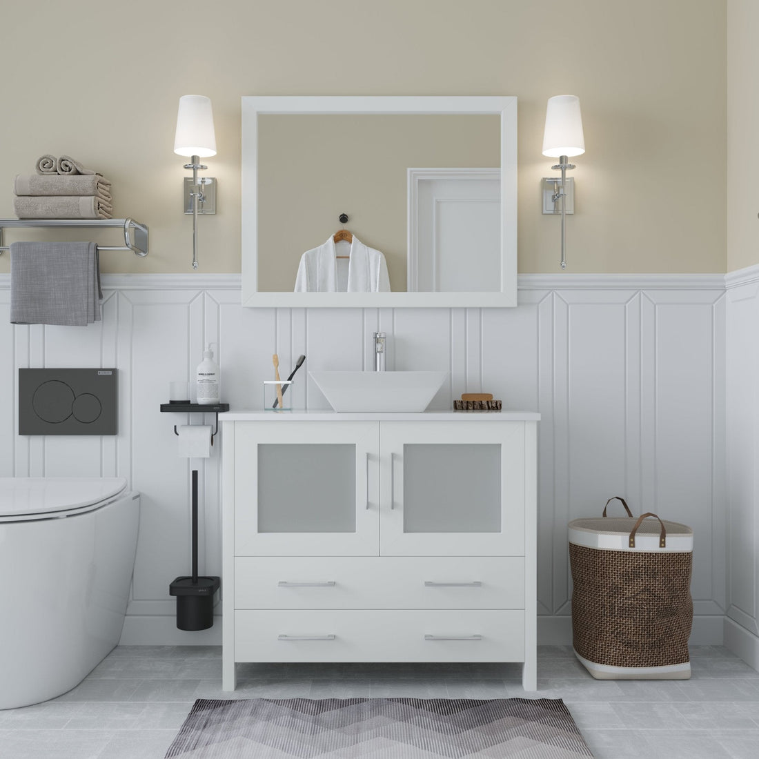 Ravenna 36&quot; Single Sink Bathroom Vanity Combo Set - HomeBeyond