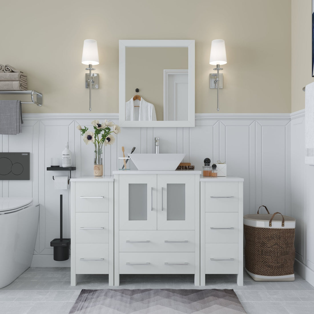 Ravenna 48&quot; Single Sink Bathroom Vanity Combo Set - HomeBeyond