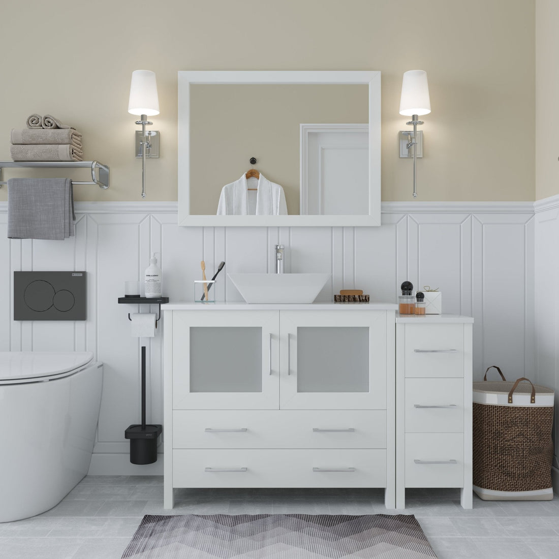 Ravenna 48&quot; Single Sink Bathroom Vanity Combo Set - HomeBeyond