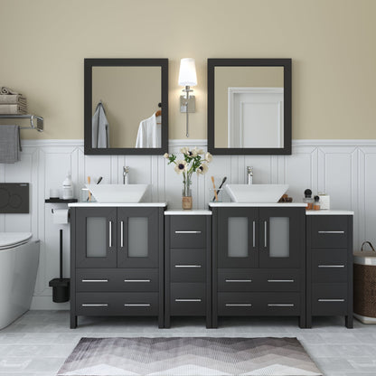 Ravenna 72&quot; Double Sink Bathroom Vanity Combo Set - HomeBeyond