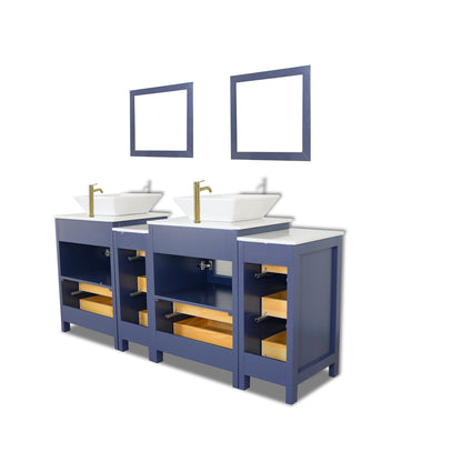 Ravenna 72&quot; Double Sink Bathroom Vanity Combo Set - HomeBeyond