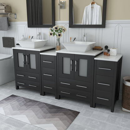 Ravenna 72&quot; Double Sink Bathroom Vanity Combo Set - HomeBeyond