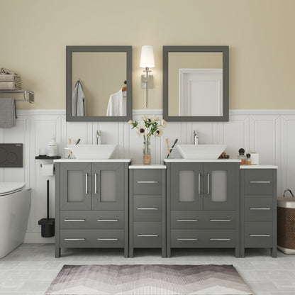 Ravenna 72&quot; Double Sink Bathroom Vanity Combo Set - HomeBeyond