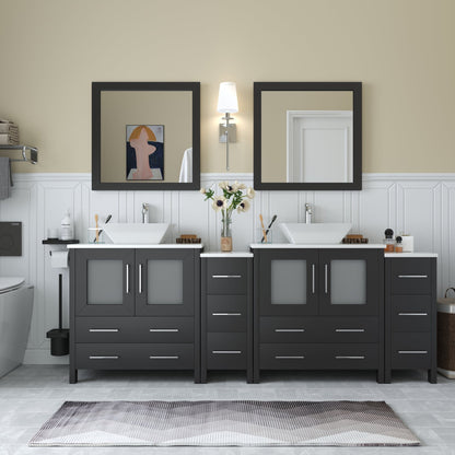 Ravenna 84&quot; Double Sink Bathroom Vanity Combo Set - HomeBeyond