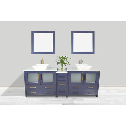 Ravenna 84&quot; Double Sink Bathroom Vanity Combo Set - HomeBeyond