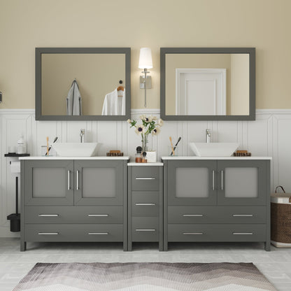 Ravenna 84&quot; Double Sink Bathroom Vanity Combo Set - HomeBeyond