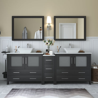 Ravenna 84&quot; Double Sink Bathroom Vanity Combo Set - HomeBeyond