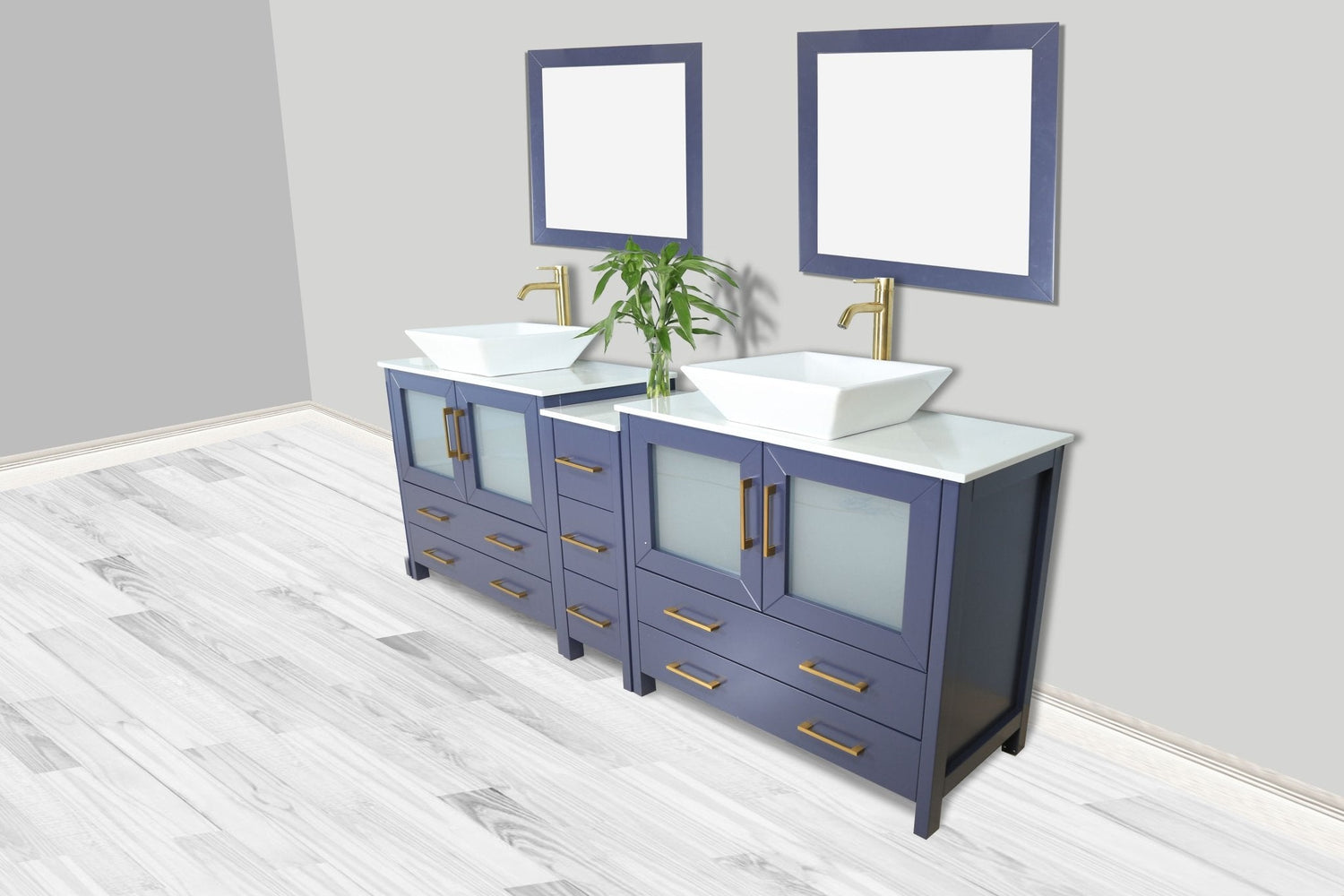 Ravenna 84&quot; Double Sink Bathroom Vanity Combo Set - HomeBeyond