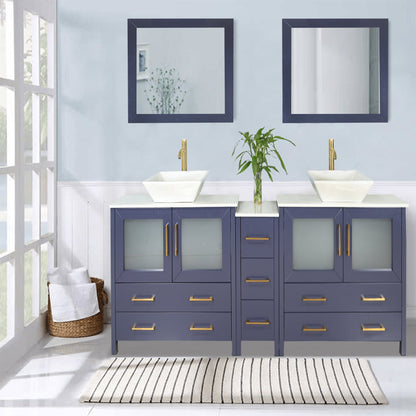 Ravenna 84&quot; Double Sink Bathroom Vanity Combo Set - HomeBeyond