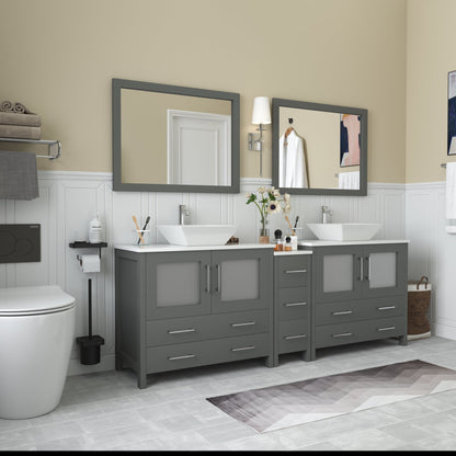 Ravenna 84&quot; Double Sink Bathroom Vanity Combo Set - HomeBeyond