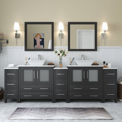 Ravenna 96&quot; Double Sink Bathroom Vanity Combo Set - HomeBeyond