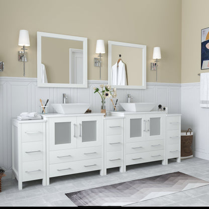 Ravenna 96&quot; Double Sink Bathroom Vanity Combo Set - HomeBeyond