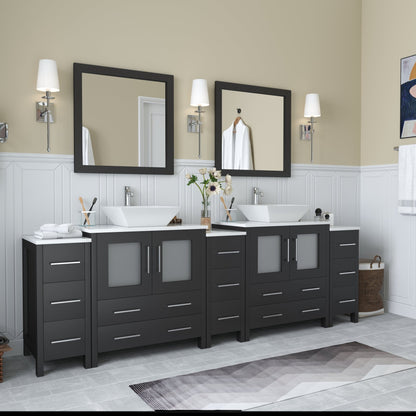 Ravenna 96&quot; Double Sink Bathroom Vanity Combo Set - HomeBeyond