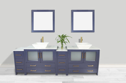 Ravenna 96&quot; Double Sink Bathroom Vanity Combo Set - HomeBeyond