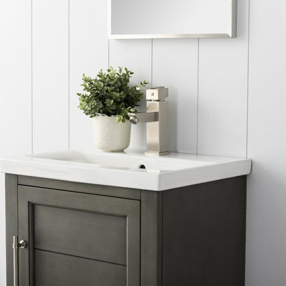 Vannes 20&quot; Single Sink Bathroom Vanity in Silver Grey / White / Vintage Green - HomeBeyond