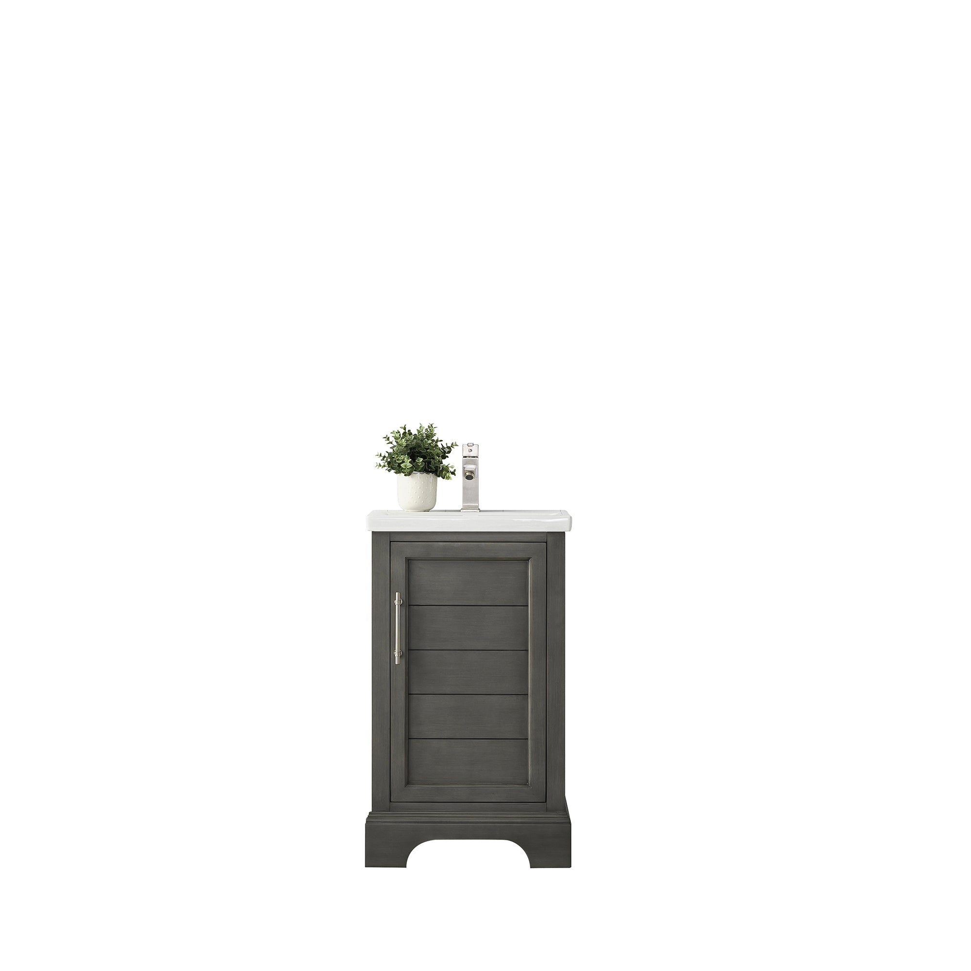 Vannes 20&quot; Single Sink Bathroom Vanity in Silver Grey / White / Vintage Green - HomeBeyond