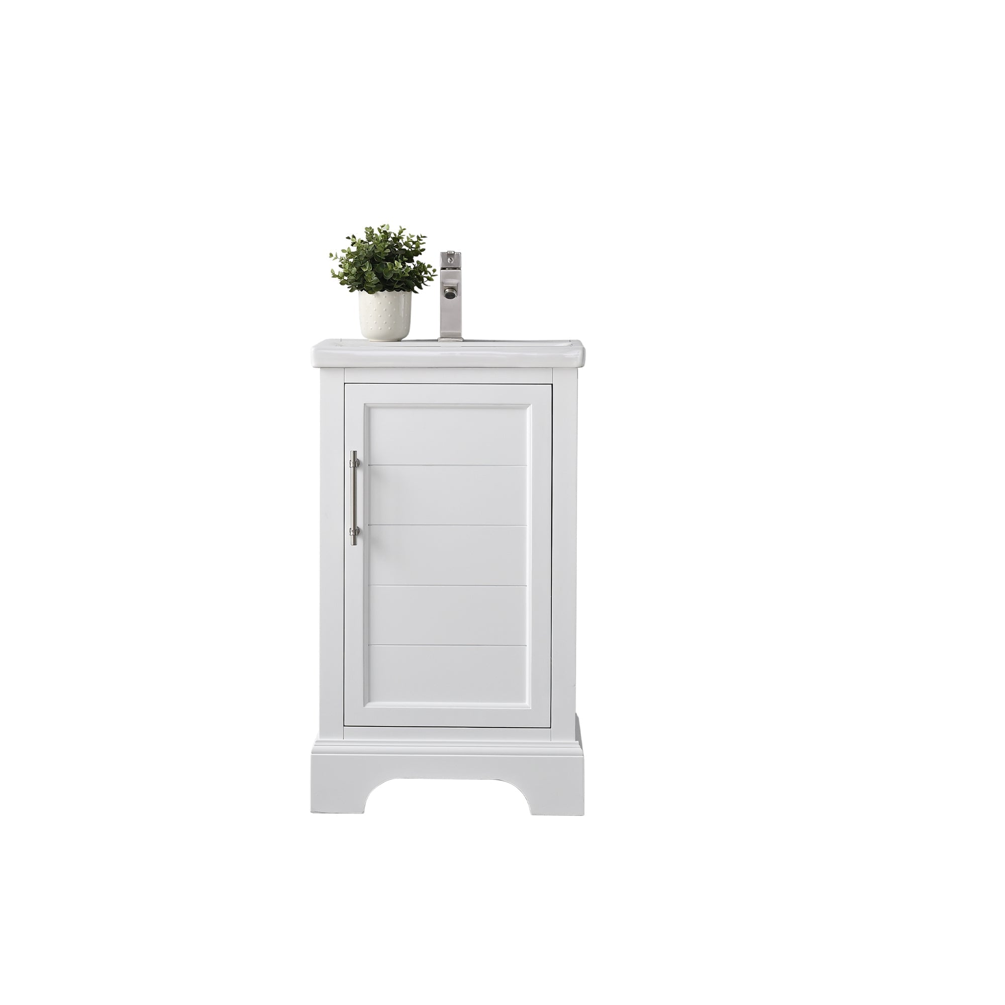 Vannes 20&quot; Single Sink Bathroom Vanity in Silver Grey / White / Vintage Green - HomeBeyond