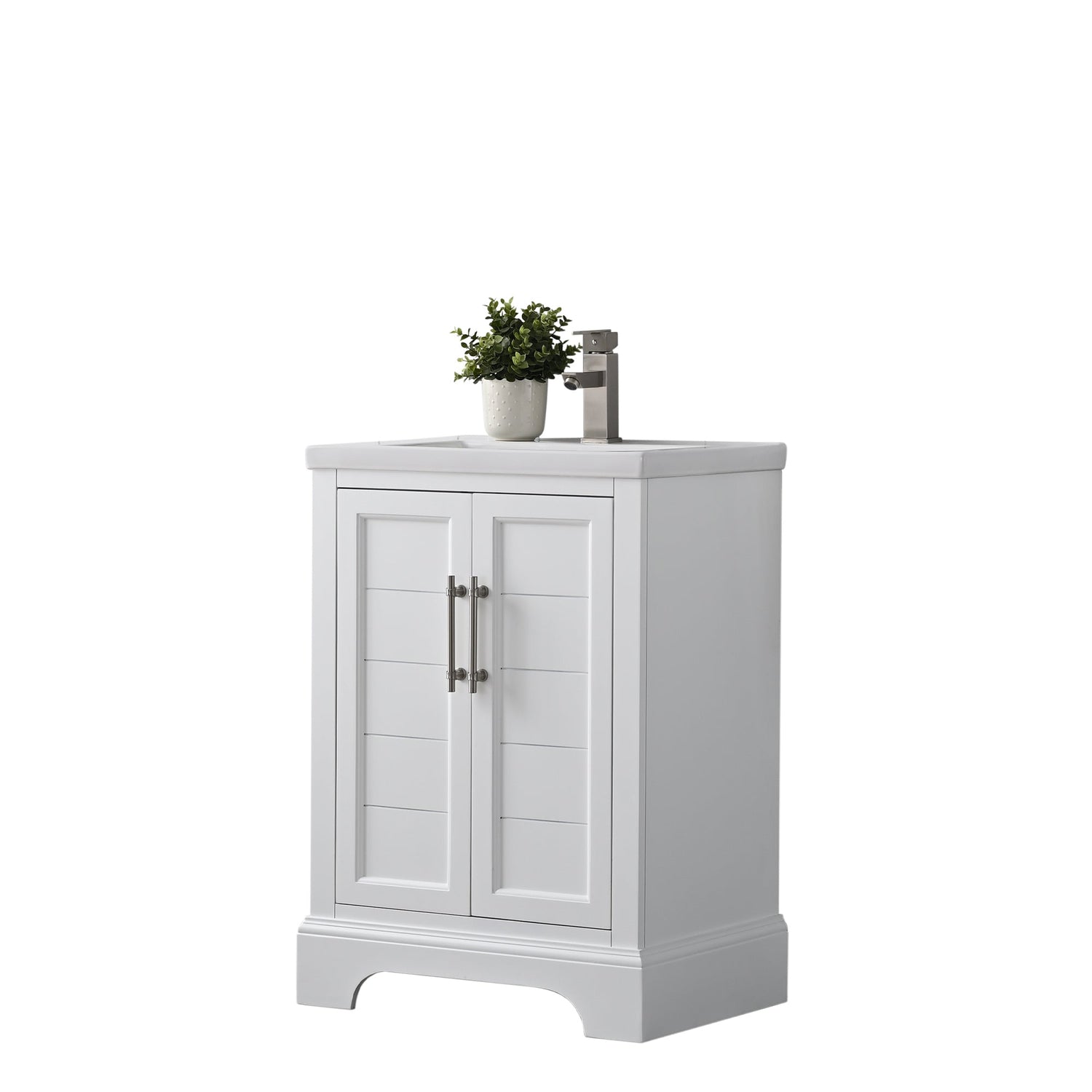 Vannes 24&quot; Single Sink Bathroom Vanity in Silver Grey / White / Vintage Green - HomeBeyond