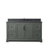 Vannes 60" Single Sink Bathroom Vanity in Silver Grey/ White / Vintage Green - HomeBeyond