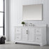 Vannes 60" Single Sink Bathroom Vanity in Silver Grey/ White / Vintage Green - HomeBeyond